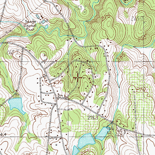 Topographic Map of Chapel Estates, SC