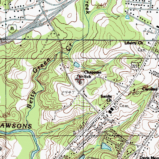 Topographic Map of W Herbert Chapman Elementary School, SC