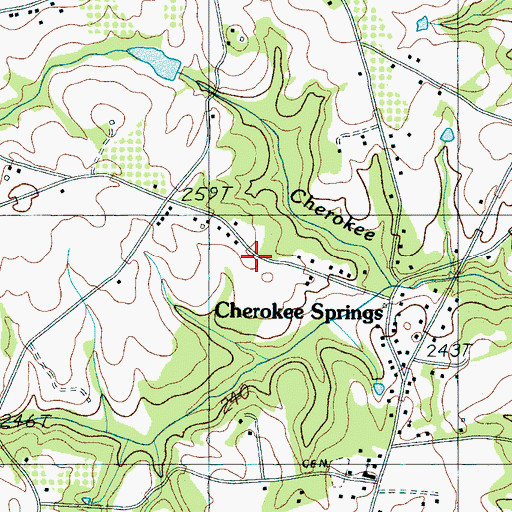 Topographic Map of Cherokee Springs School (historical), SC