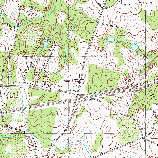 Topographic Map of Church of Christ, SC