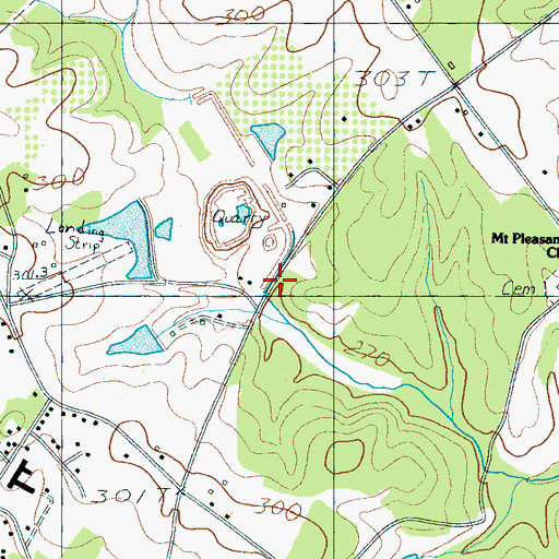 Topographic Map of Clarks Mill (historical), SC