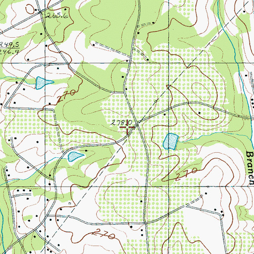 Topographic Map of Cleveland Grove School (historical), SC