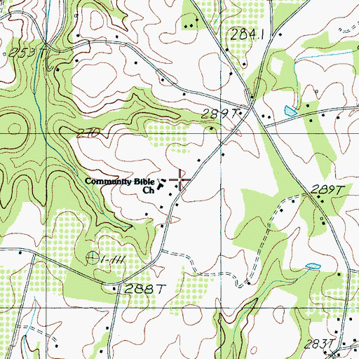 Topographic Map of Community Bible Academy, SC