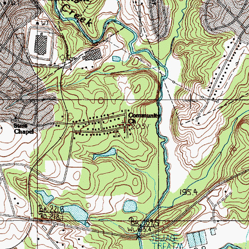 Topographic Map of Community Church, SC
