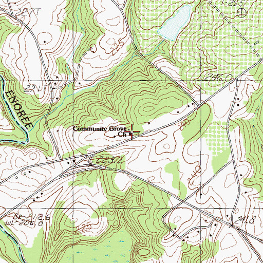Topographic Map of Community Grove Church, SC