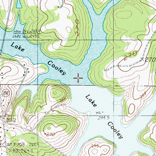Topographic Map of Lake Cooley, SC