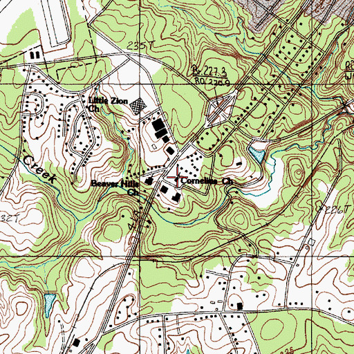Topographic Map of Cornelius United Methodist Church, SC