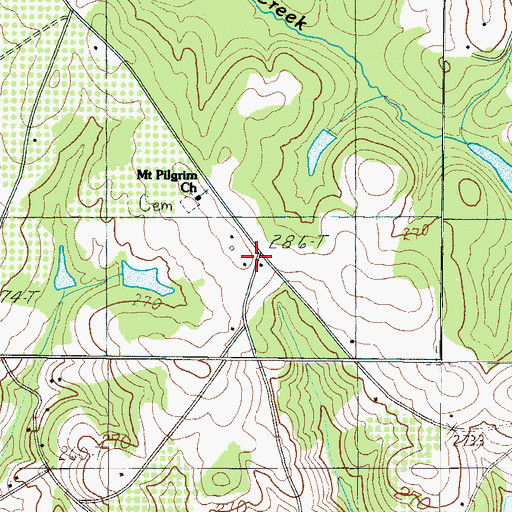Topographic Map of Corner Rosenwald Church (historical), SC