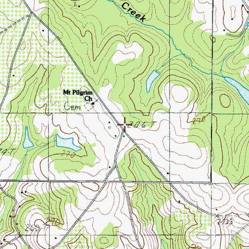 Topographic Map of Corner Rosenwald School (historical), SC