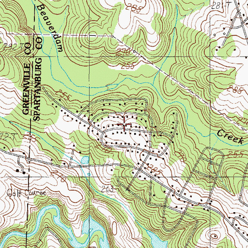 Topographic Map of Country Club Estates, SC