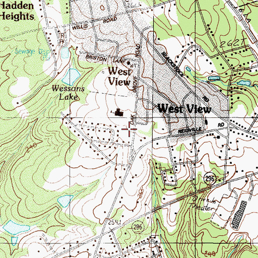 Topographic Map of Country Corners Shopping Center, SC