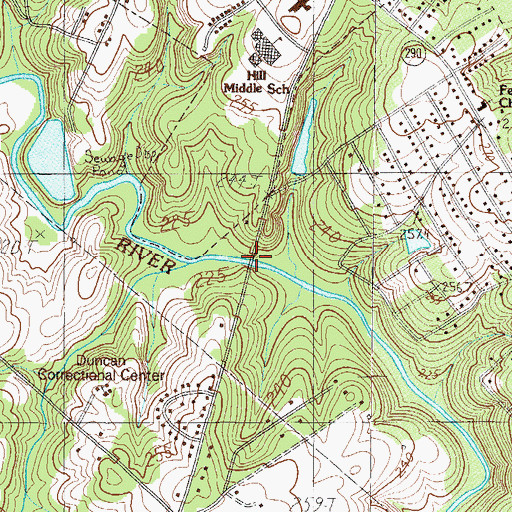 Topographic Map of Dantzler Bridge, SC