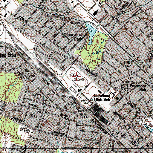 Topographic Map of Fairfield Park, SC
