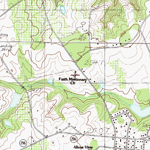 Topographic Map of Faith Missionary Church, SC