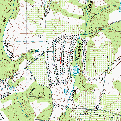 Topographic Map of Ferndale, SC