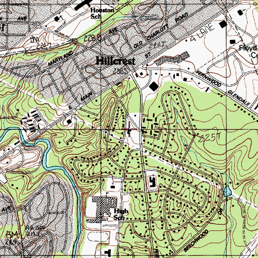 Topographic Map of Fernwood Baptist Church, SC