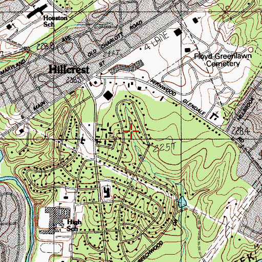 Topographic Map of Fernwood Farms, SC