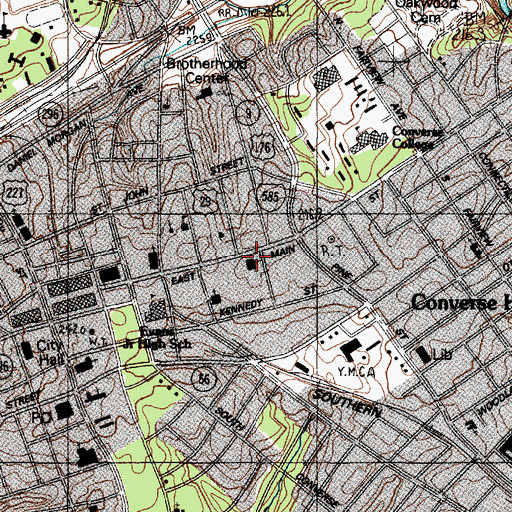 Topographic Map of First Presbyterian Church, SC