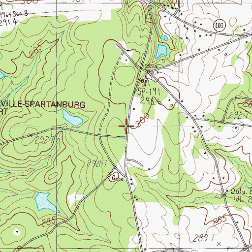 Topographic Map of Flat Woods School (historical), SC
