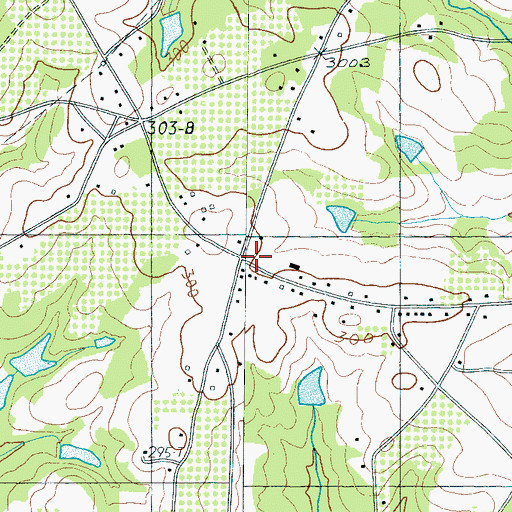 Topographic Map of Fork Roads School (historical), SC