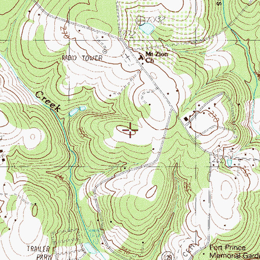 Topographic Map of Fort Prince Farms, SC