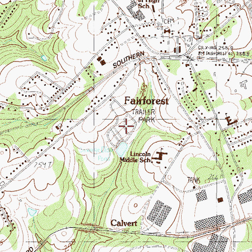 Topographic Map of Forest Park, SC