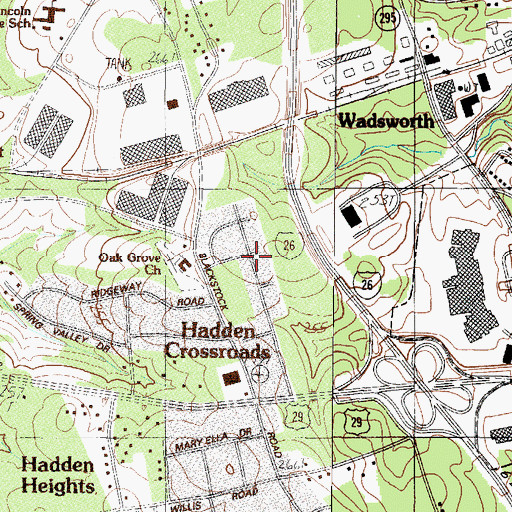 Topographic Map of Franklin Village, SC