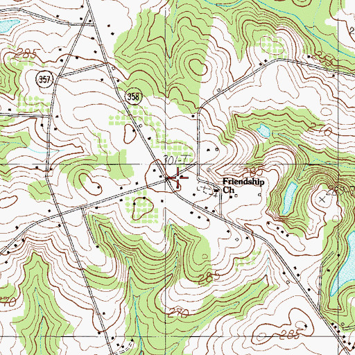 Topographic Map of Friendship School (historical), SC