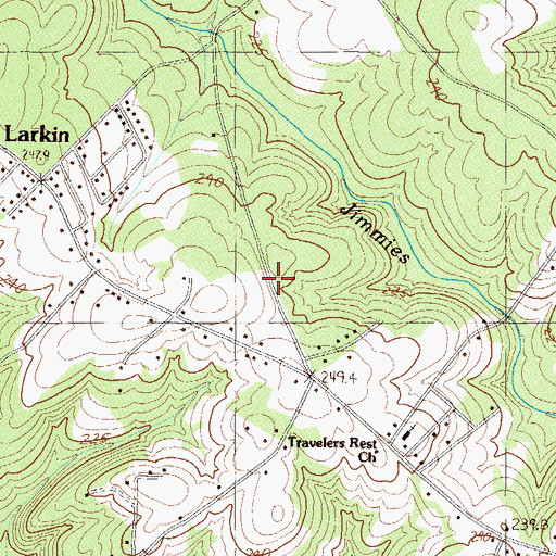 Topographic Map of Friers Chapel (historical), SC