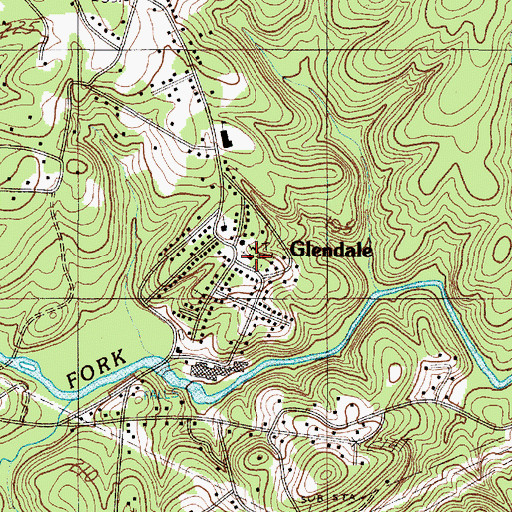 Topographic Map of Glendale Methodist Church, SC