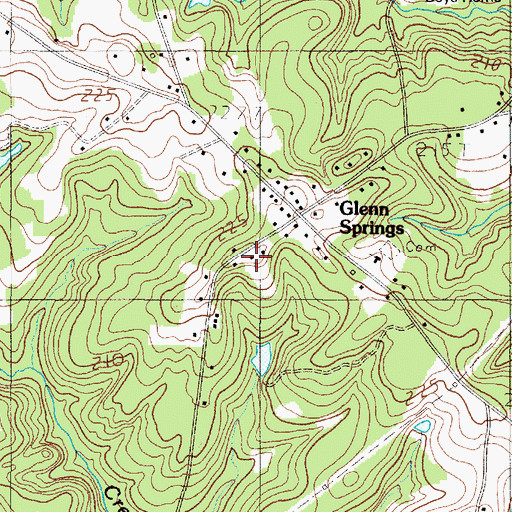 Topographic Map of Glenn Springs School (historical), SC