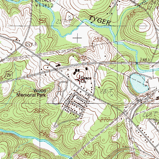 Topographic Map of Grace Church, SC