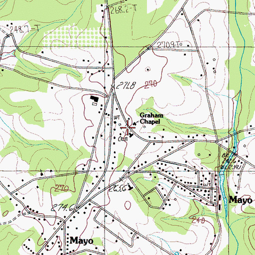 Topographic Map of Graham Chapel Wesleyan Church Cemetery, SC