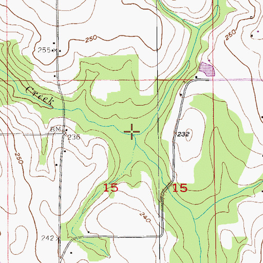 Topographic Map of Pine Log Branch, AL