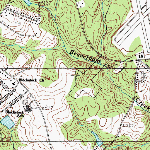 Topographic Map of Hidden Hills, SC