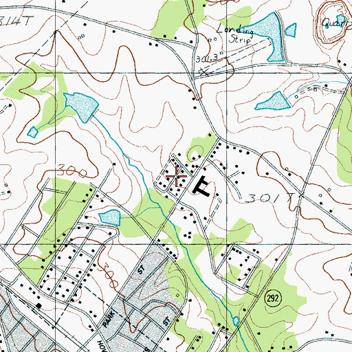 Topographic Map of Highland Park, SC