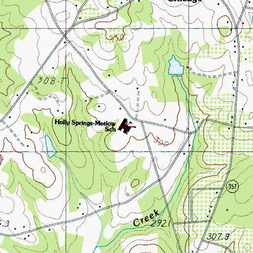 Topographic Map of Holly Springs-Motlow Elementary School, SC
