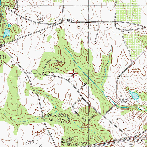 Topographic Map of Homewood Acres, SC