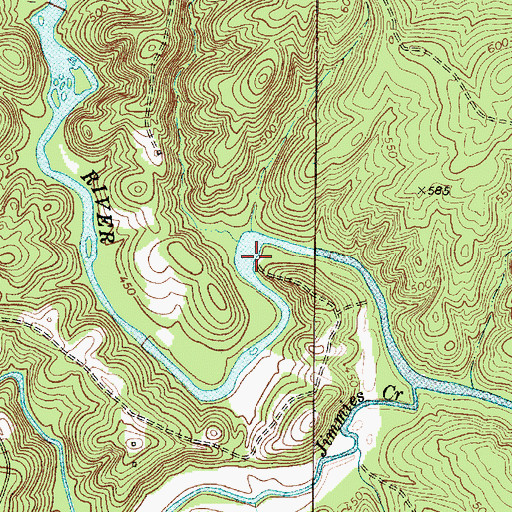 Topographic Map of Horseshoe Bend, SC