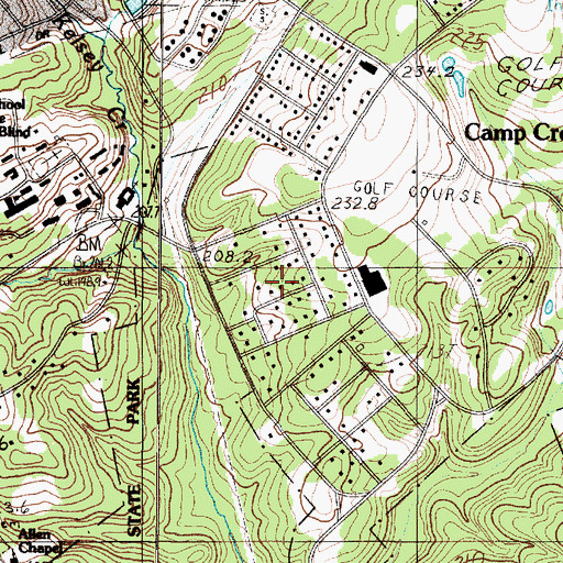 Topographic Map of Huntington Hills, SC