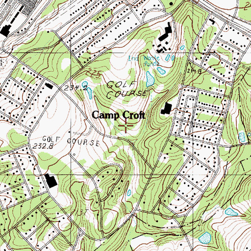 Topographic Map of Huntington Hills Country Club, SC