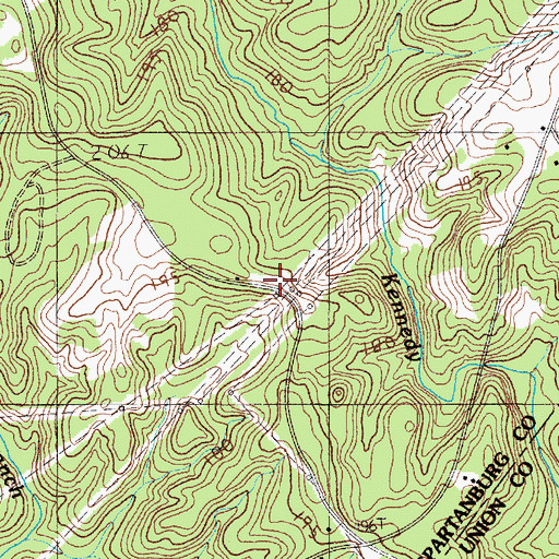 Topographic Map of Kenney Chapel (historical), SC