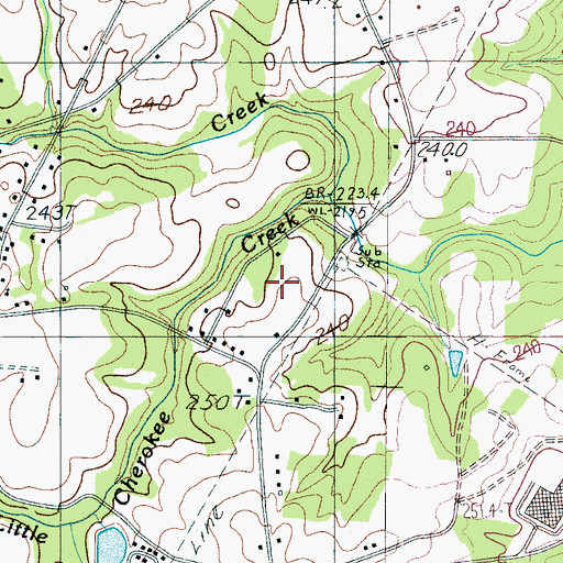 Topographic Map of Kentwood, SC