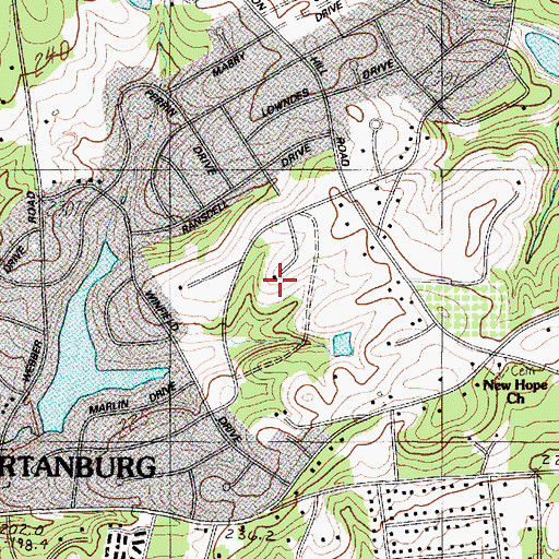 Topographic Map of Lake Forest, SC