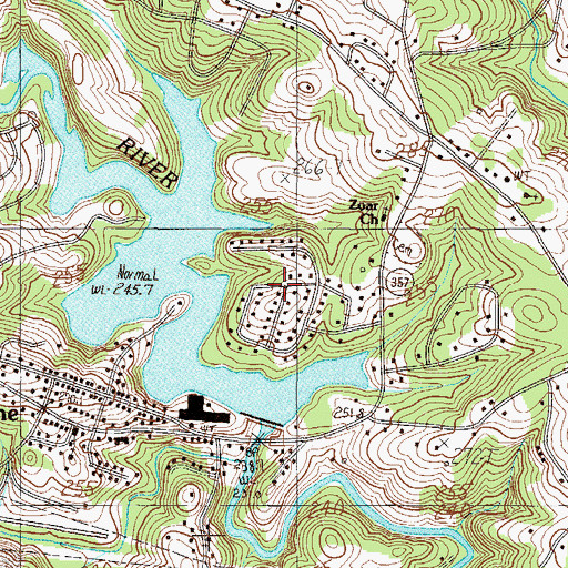 Topographic Map of Lakewood Hills, SC