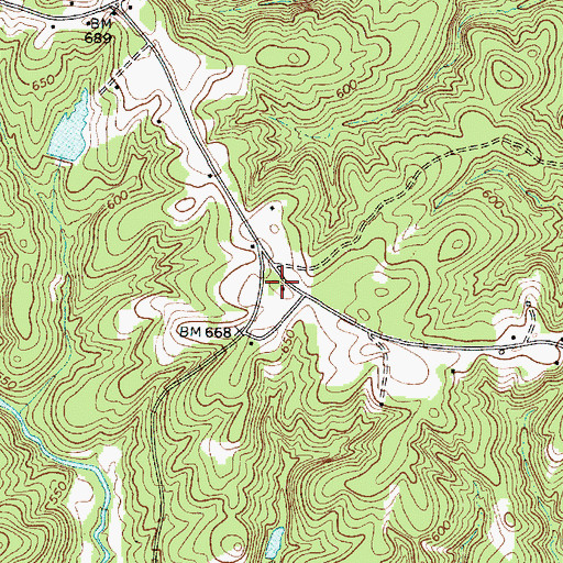 Topographic Map of Lanhams School (historical), SC
