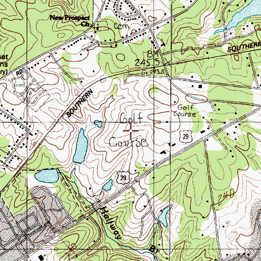 Topographic Map of Lan-Yair Country Club, SC
