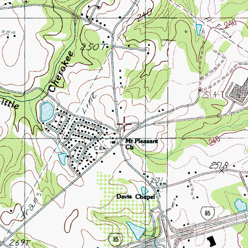 Topographic Map of Lenoir School (historical), SC