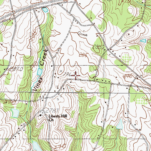 Topographic Map of Liberty Hill School (historical), SC