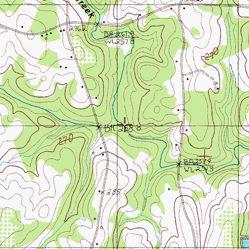 Topographic Map of Little Buck Creek, SC